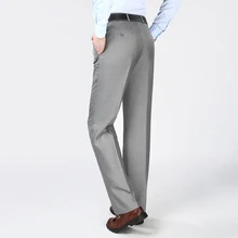 Wrinkle-Resistant Black Suit Pants Mens Clothing Baggy Double Pleated Classic Dress Pants Trousers Business Big Size 29-56