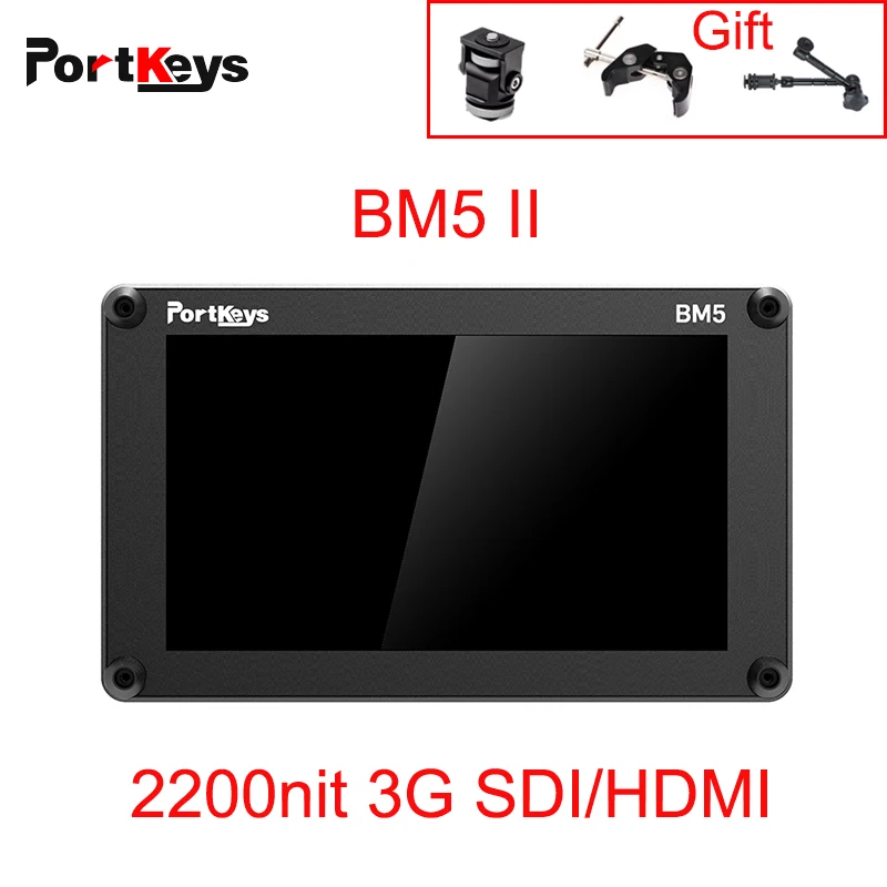 Портативный монитор для камеры BM5 II 2200nit 3G SDI HDMI Super Heldere Управление камерой