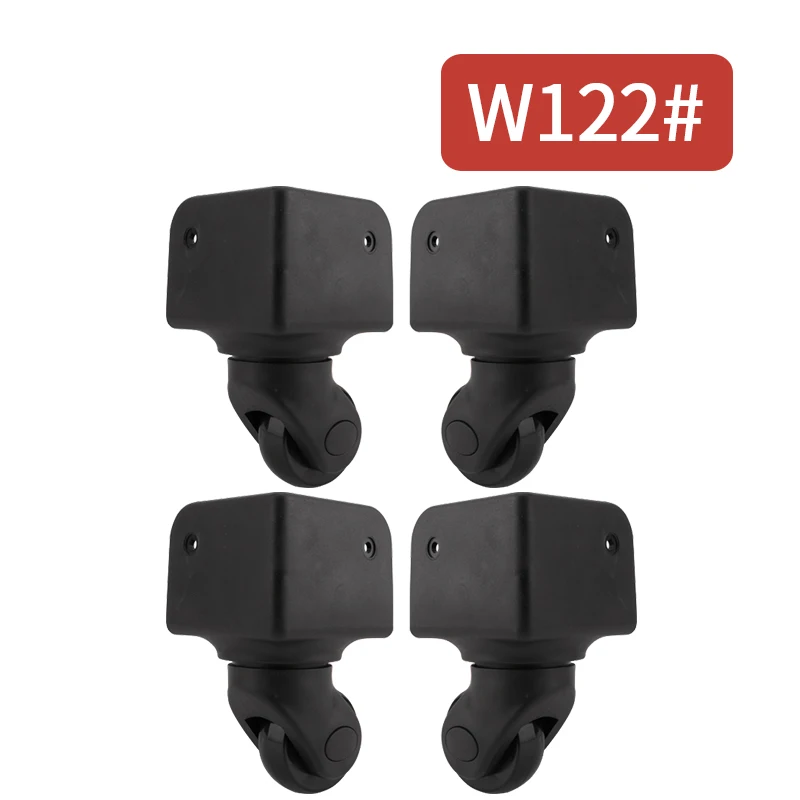 W122(4 Wheels)Black Сменный чемодан, чемодан на колесиках, сменные колеса, универсальные колеса, новые аксессуары для чемодана, цветные бесшумные ролики - Цвет: W122(4 Wheels)Black