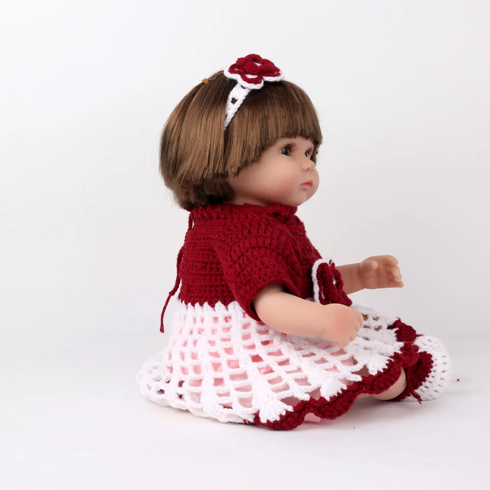 Bebes кукла-Реборн, тканевый корпус, 40 см, силиконовая кукла для девочек, детская игрушка, Реалистичная, для новорожденных, Принцесса Виктория, Bonecas Menina, для детей