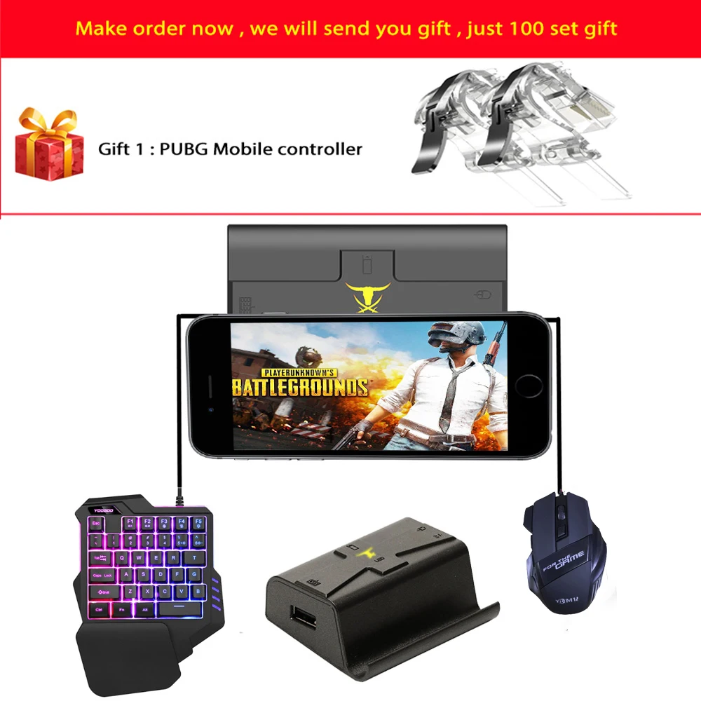 Kuulee геймпад для телефона Android Pubg контроллер Игровая клавиатура мышь к ПК адаптер