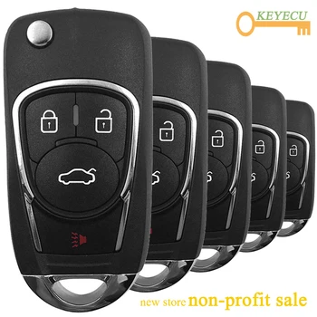 

KEYECU 5 Pieces/Lot, KEYDIY NB Series NB22-3+1 Multi-functional KD Remote Control Key - 4 Button - for KD900 KD900+ URG200 KD-X2
