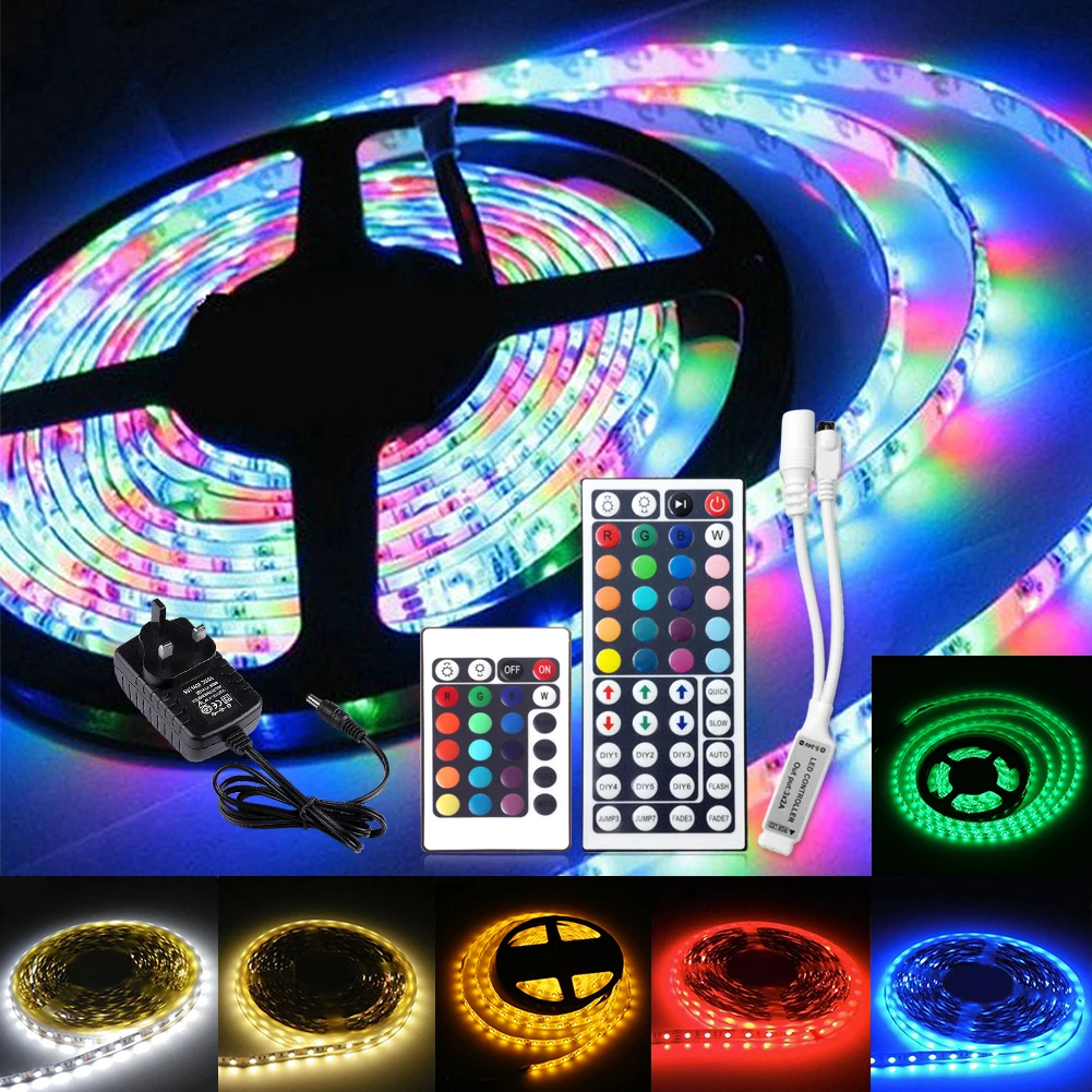 Дешево TSLEEN 5 м супер яркие 12 В 2A 5050/3528SMD светодиодные гибкие полосы для украшения