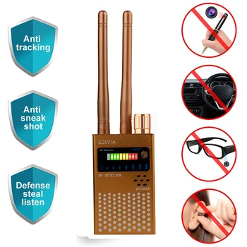 

Dual Antenna RF Signal Detector For Hidden Camera Eavesdropping Wireless Audio Bug GPS GSM Device Finder Anti-Spy Scanner