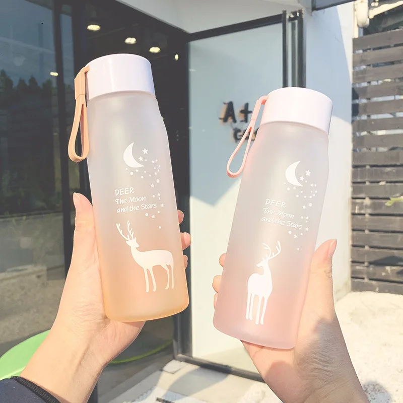 Hot sale 560ml Water Bottle Leak Proof For Girl Biking Travel Portable Water Bottles Plastic For friend