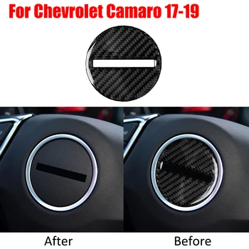 

Auto Accessories Car Carbon Fiber Center Steering Wheel Panel Trim Cover Sticker For Chevrolet Camaro 17-19 Car Accessories
