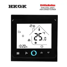 4 трубы 2p ЖК-экран сенсорная кнопка modbus комнатный термостат RS485 для охлаждения/отопления переключатель управления