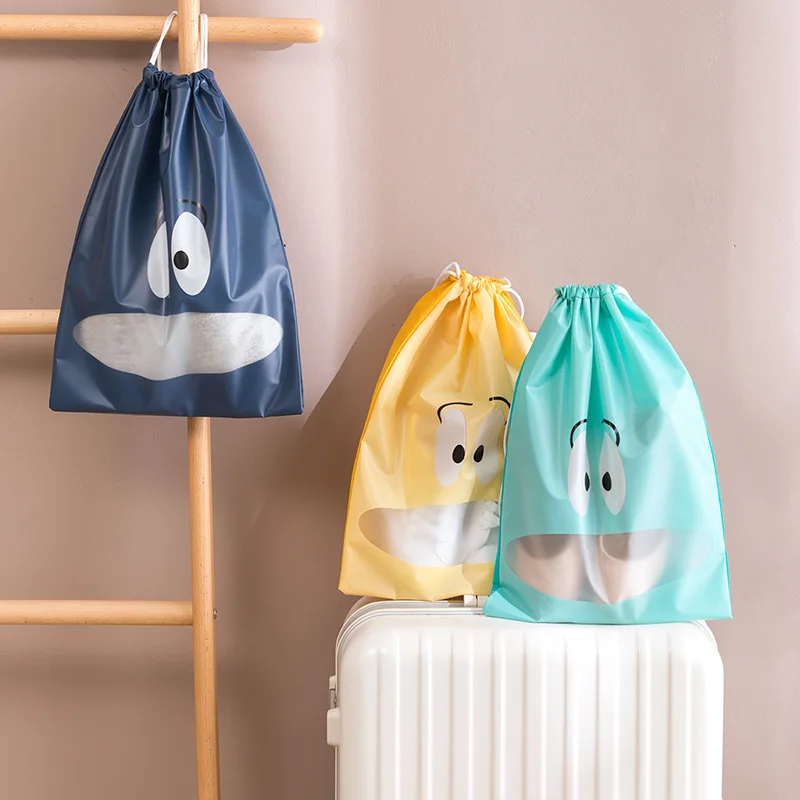 

Portable waterproof cartoon travel bag suitcase shoes underwear travel storage bag clothes cosmetics packaging drawstring bag
