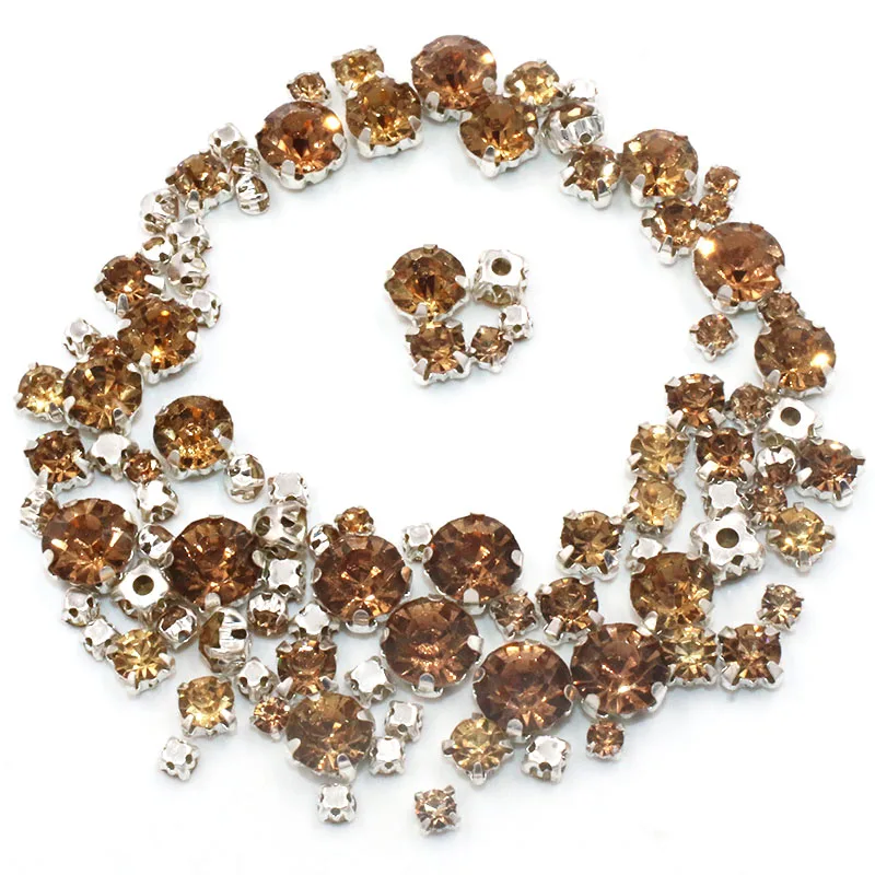 Freeshipping100pcspackMixedsizeCrystalyellowglasscrystal