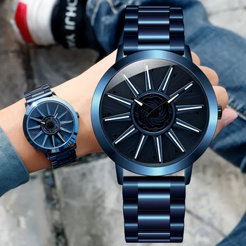 

SANDA Fashion Wheel Rim Hub Watches Men Custom Design Sport Car Rim Hub Men Watch Stainless Steel Waterproof Relogio Masculino