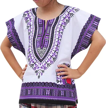 

Fashion Children's girls clothes cotton o-neck Girl Kids Baby Unisex Bright African Colour Child Dashiki T Shirt Tee Tops H5