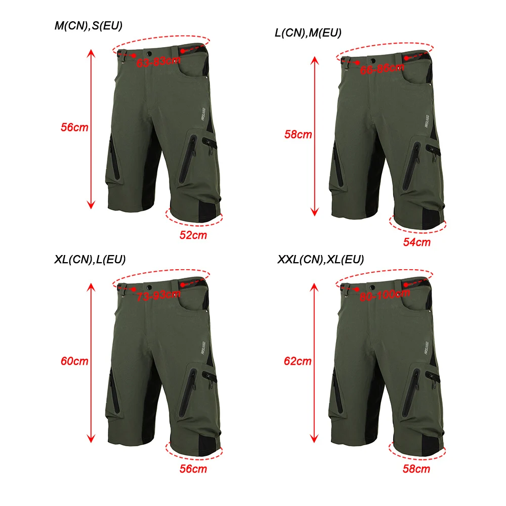 TOMSHOO Cycling Shorts Men s Baggy Cycling Shorts Breathable Outdoor Sports MTB Bike Cycling Running Short Pants for Ciclismo