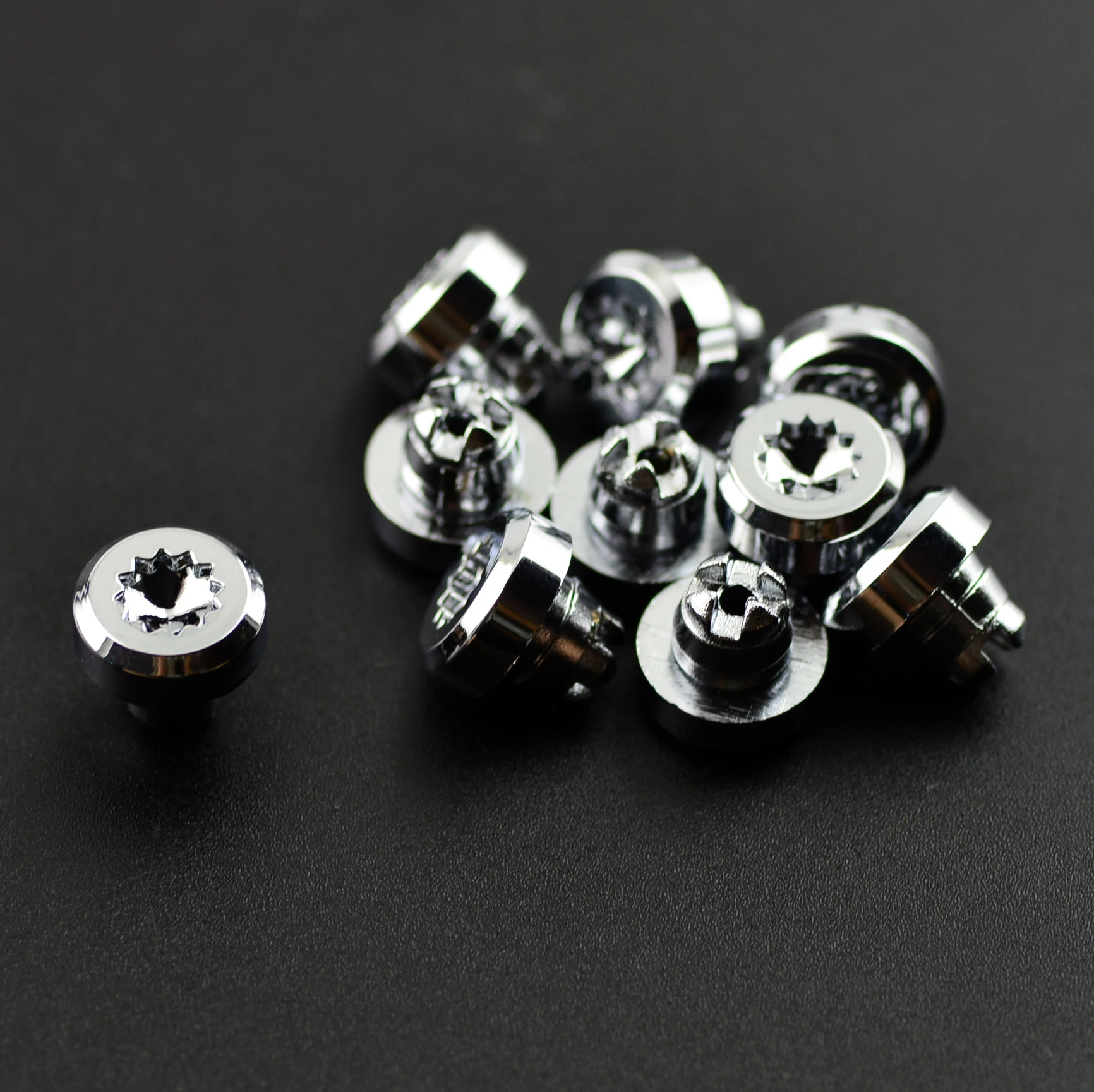 25 шт. 8 мм хром серебро универсальные колеса заклепки гайки Замена для ...