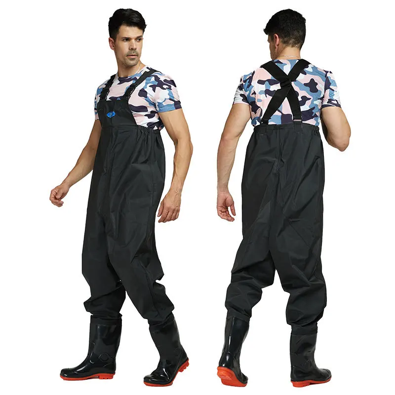 

Sue Ship New Style Slim Fit to Thoracic Wading Waders Thick Anti-slip Wear-Resistant Catch Fishing One-piece Rain Shoes Clothes
