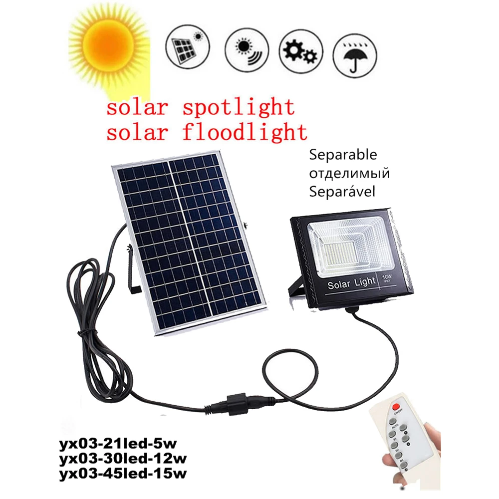 Outdoor Street Waterproof Wall Lights LED Solar Power Light Garden Security Lamp remote timer split mount indoor ho | Лампы и
