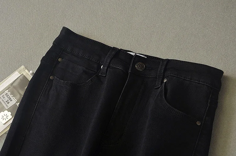 Осень стиль западный стиль Slim Fit для похудения acforag с высокой талией эластичные джинсы зауженные брюки женские