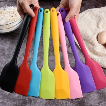 28cm Long Handle Silicone Cake Spatula Non-Stick Cream Mixing Batter Baking Scraper Spatula Butter Mixer Cooking Kitchen Utensil