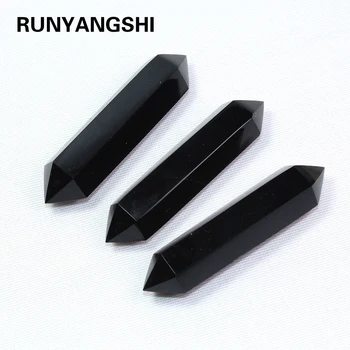 

Wholesale 100% Natural Obsidian Crystal Column Treatment Double-ended Quartz Stone Crystal Decoration Ornament Home Using