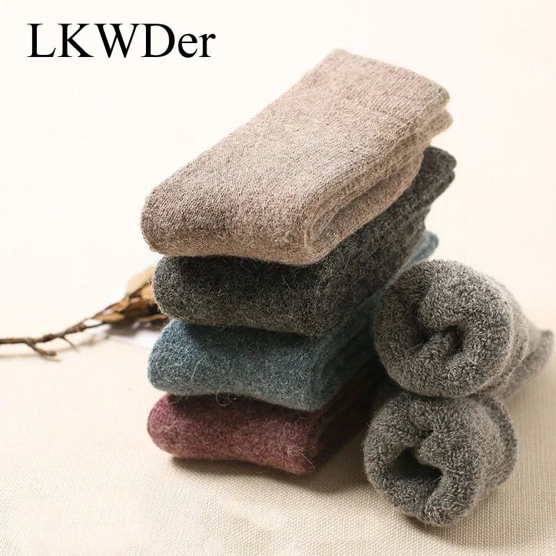 LKWDer 3 пары супер толстые носки Женская мериносовая шерсть носки с изображением кролика против холодного снега русские зимние теплые женские носки Meias