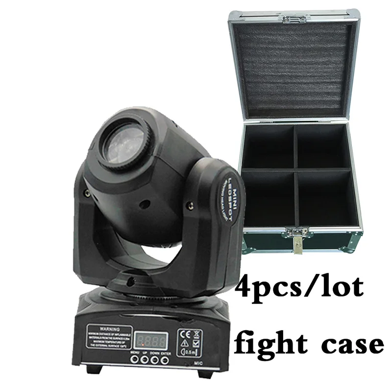 

lyre 10w LED Spot Moving Head Light dj dmx effect lighting with flight case (4pcs/lot)