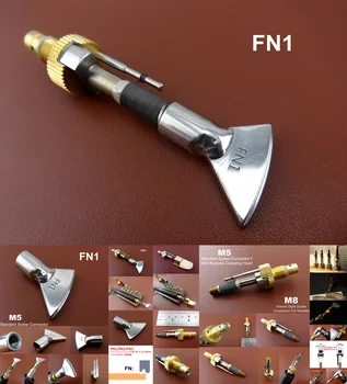 

One FN1 Leather Craft Electric Edge Crease Edging Creasing Machine Soldering Iron Replace Head Tip Heating Element Body Tool Set