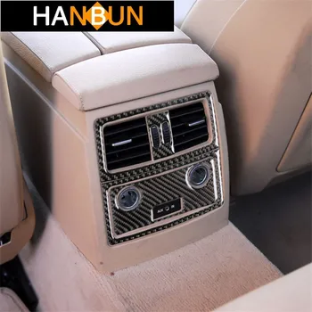 

Carbon Fiber Rear Air Conditioner Outlet Frame Decoration Cover Trim For BMW 5 Series E60 520 525 2005-2010 Interior Accessories