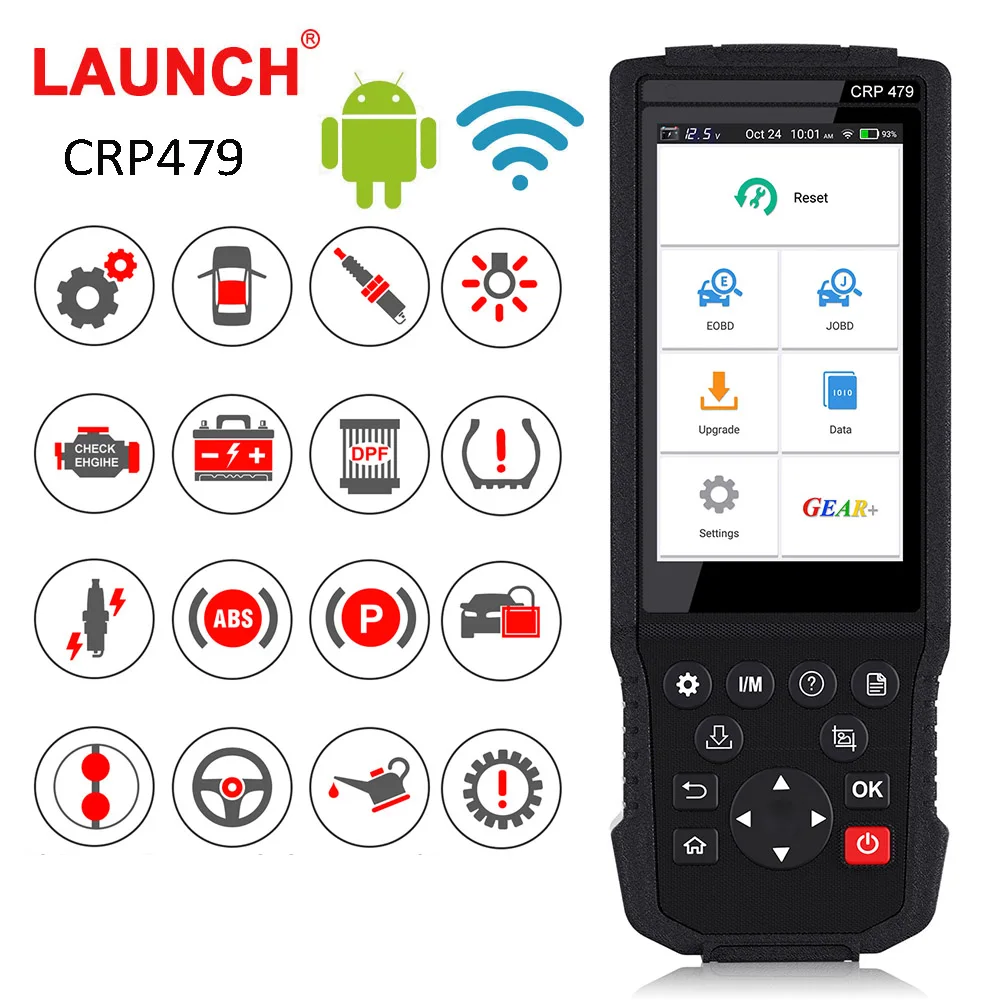 LAUNCH CRP479 OBD2スキャナ 車の故障診断と15種類のリセット