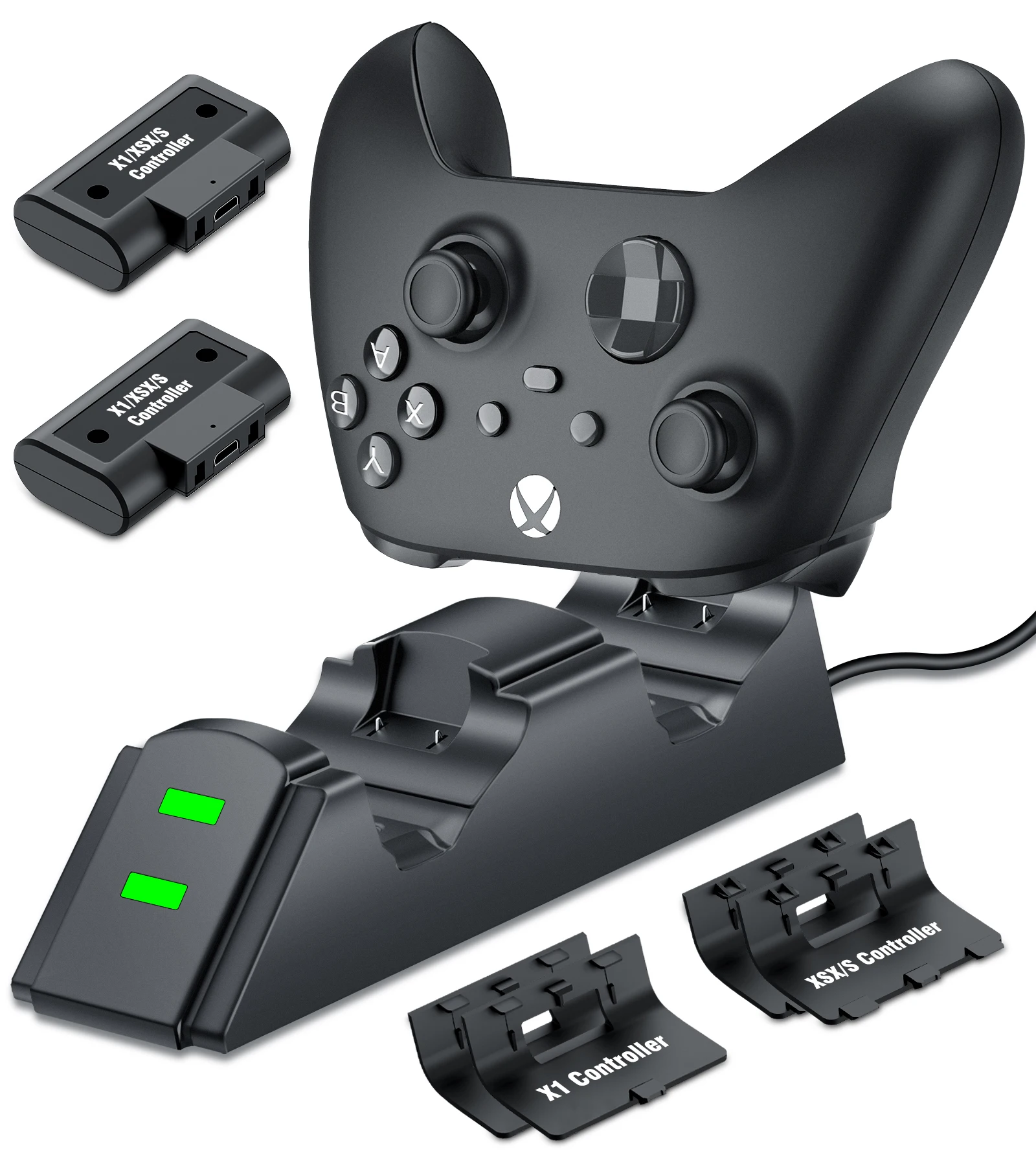 2Pcs Rechargeable Battery Pack with Controller Charger For Xbox One