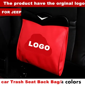 

Led Dual-use Storage Bag Car Vehicle Trash Rubbish Bin For Jeep logo Renegade wrangler jk Grand Cherokee