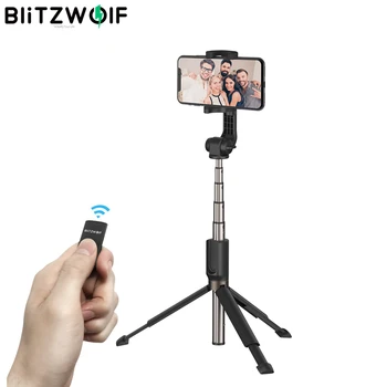 

BlitzWolf BW-BS4 3 in 1 bluetooth Wireless Selfie Stick Handheld Mini Foldable Extended Portable Tripod Monopod for Smartphones