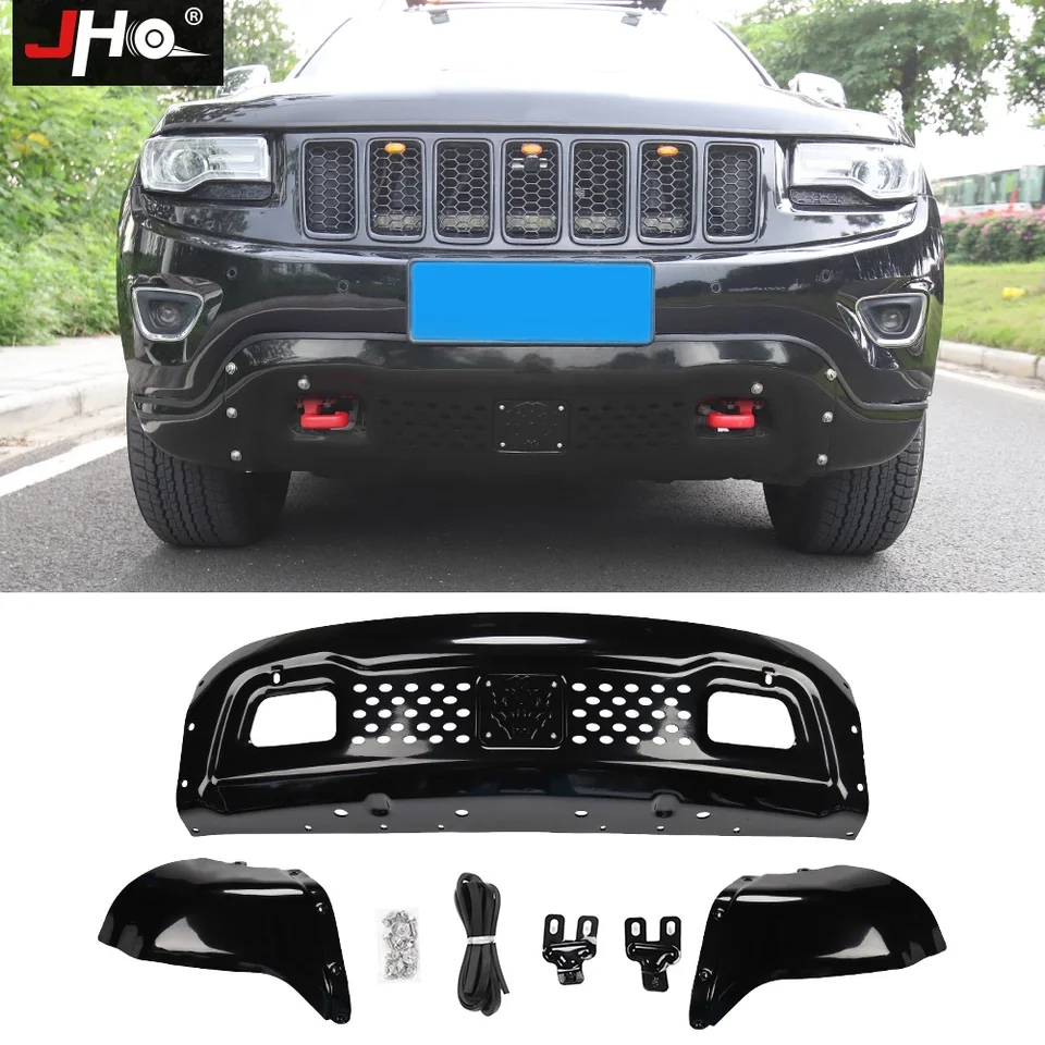 Jho Offroad Driving Skid Plate Front Bumper Protector Guard For 14 Jeep Grand Cherokee Limited Overland 17 16 18 Bumpers Aliexpress