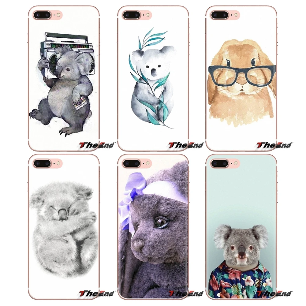 TPU Transparent Skin Case Cute Mr Koala Easter Bunn Rabbit For iPod Touch Apple iPhone 4 4S 5 5S SE 5C 6 6S 7 8 X XR XS Plus MAX |