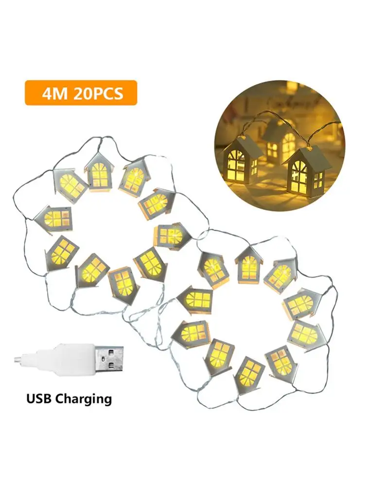 4 м 20 шт. светодиодный светильник для рождественской елки в стиле дома Сказочный светильник светодиодный Свадебный натальный гирлянда Новогоднее Рождественское украшение для дома