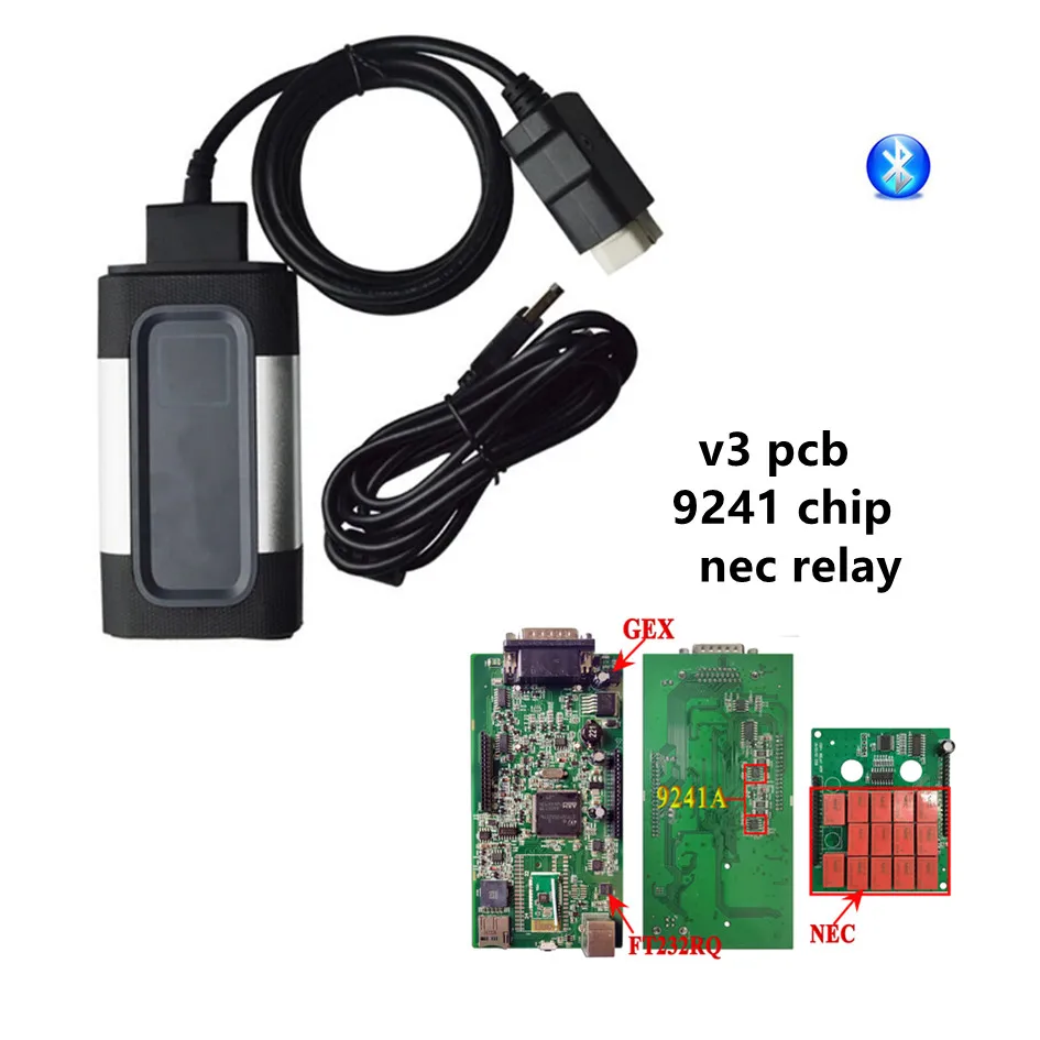 10 шт./лот V3 pcb 9241 чип necrelay 2017 3 R3 с генератором ключей vc tcs pro plus | Автомобили и