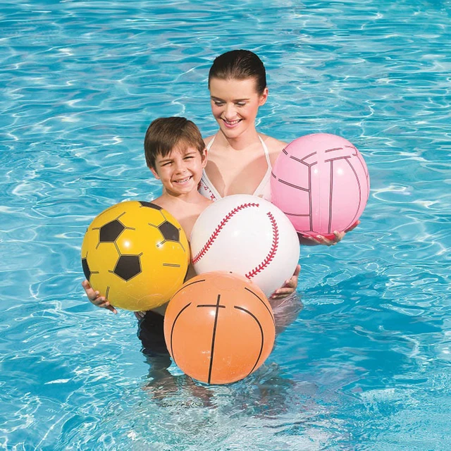 Parent Child Swimming Pool Water Inflatable Volleyball Basketball Ball Water Net Mattress Sports Games Circle Float Beach Toys 4