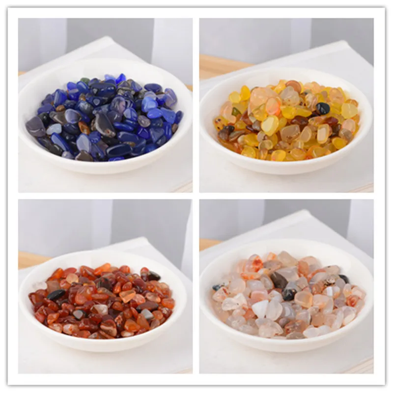 Natural de cristal de cuarzo piedra Mineral especímenes acuario de Cuarzo Color de piedra de curación Aura curativa cuentas acuario decoración de jardín