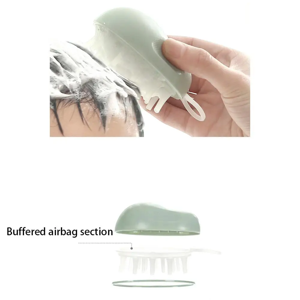 

Shampoo Massage Brush Hair Washing Scalp Cleaning Bath Shower Adult Kids Pets Home Travel Green