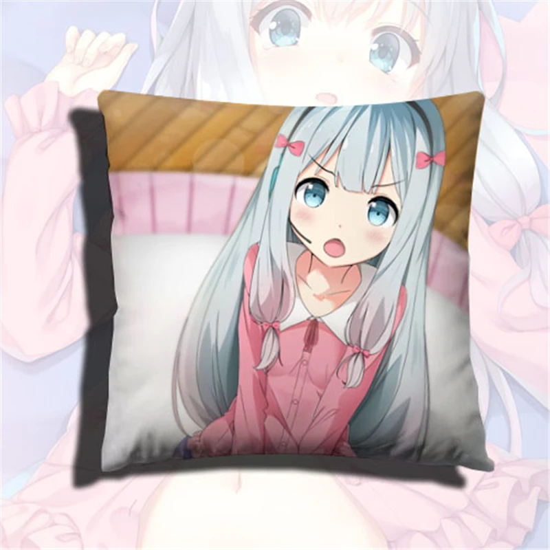 D Новая двухсторонняя подушка с рисунком из мультфильма Eromanga Sensei Izumi Sagiri, включает в себя наволочку и внутреннюю подушку унисекс, подарки - Цвет: D