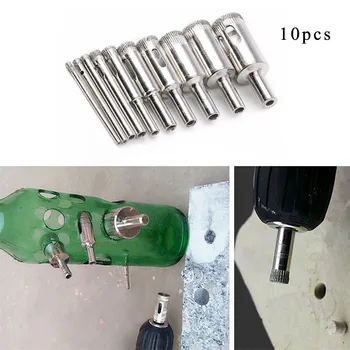 

10x 3mm-18mm Diamond Hole Saw Drill Bit Set For Tiles Ceramic Glass Marble*