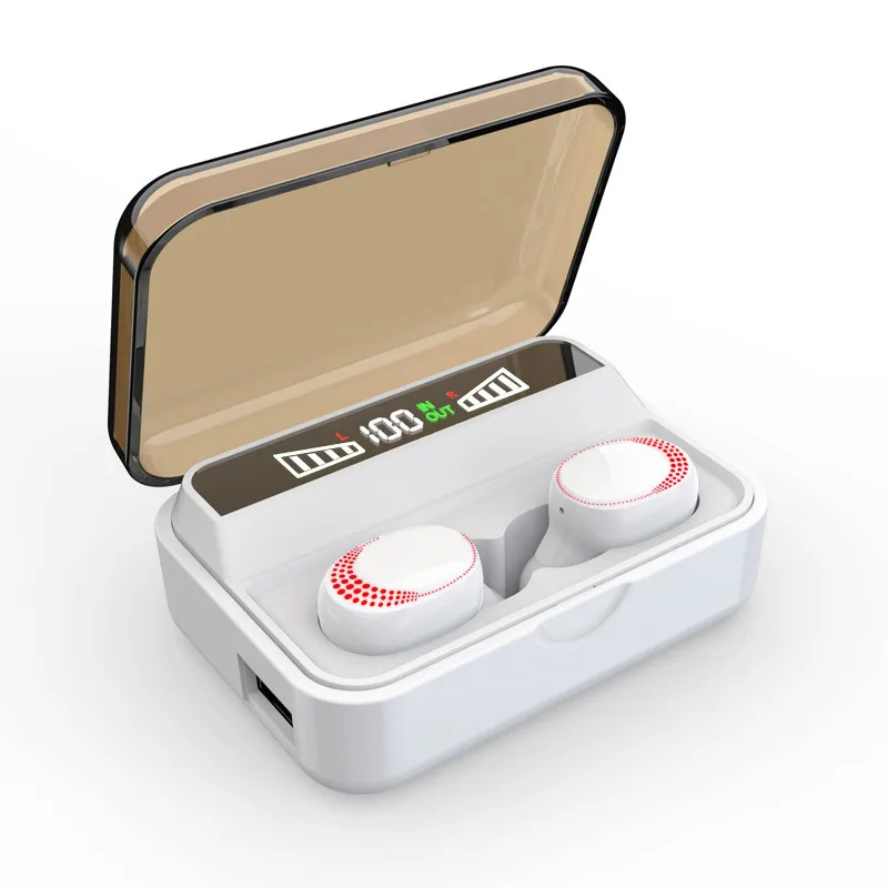 TWS Bluetooth 5 0 гарнитура 2200 мАч зарядная коробка Беспроводная 9D стерео спортивная