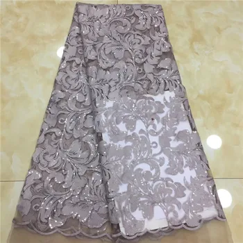 

Latest Laser Cut African Embroidery Tulle Lace Fabric With Sequins High Quality French Tulle Lace Fabric For Party Dresses X8