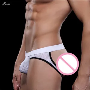 AOMU-2019-Underwear-New-Men-Solid-Low-Waisted-Bandage-Sexy-Transparent-Mesh-Men-s-Underpants-T