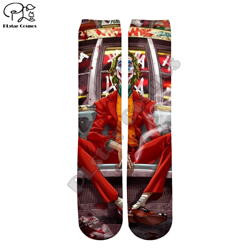 PLstar Cosmos Joker Joaquin Phoenix, разноцветные, унисекс, новая мода, 3 Dfull, принт, для женщин, мужчин, мальчиков и девочек, классные, теплые, хлопковые носки, S-2