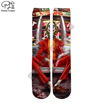 

PLstar Cosmos Joker Joaquin Phoenix Colorful Unisex new fashion 3Dfull Print Women/men/boy/girl cool Warm Cotton Ankle Socks s-2
