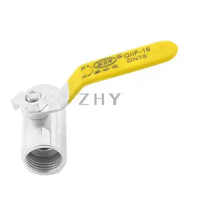 1/" PT нарезной F/F с пластиковым покрытием Рычаг Ручка шаровой клапан Серебряный тон