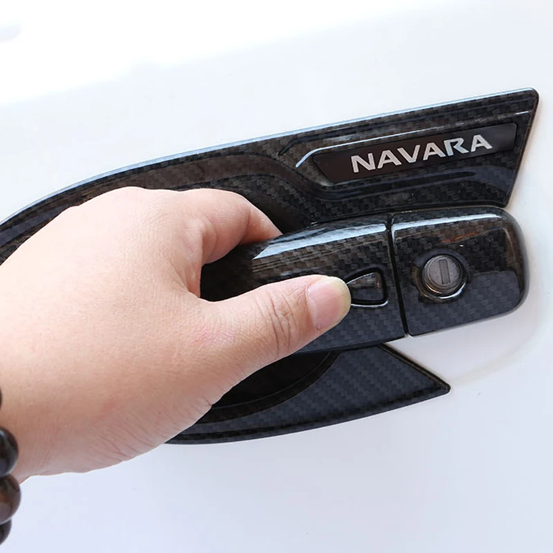 Car Door Handle Cover Bowl Protection Trim for Nissan Navara NP300 D23 Pickup Accessories 2015-2019 | Автомобили и мотоциклы