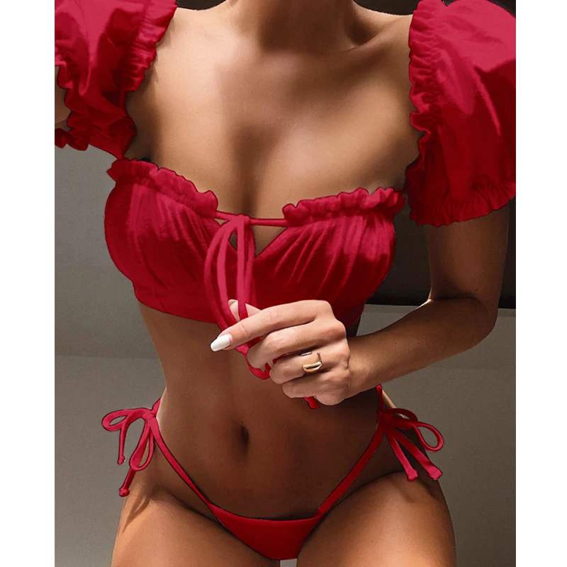 Сексуальное бикини в горошек для женщин, купальник из двух частей, пуш-ап, купальник с цветочным рисунком, купальный костюм, Бразильская пляжная одежда, купальный костюм - Цвет: Color 7