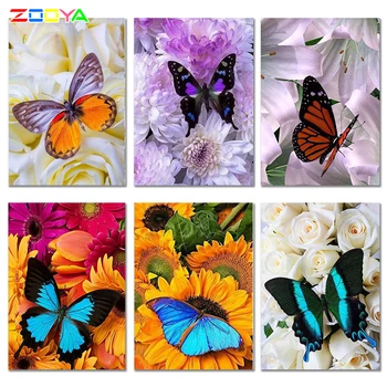 

5D Diamond Painting Mosaic Butterfly Flowers 3D Full Diy Crystal Diamond Embroidery Butterfly Diamond Paintings Beautiful Er029