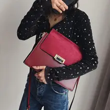 Винтажная модная женская сумка с откидным верхом Новая высококачественная матовая женская дизайнерская сумка из искусственной кожи с замком большая сумка через плечо