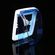 Пластиковый настенный выключатель, водонепроницаемый чехол, настенный светильник, панель, розетка, дверной звонок, откидная крышка, прозрачный аксессуар для ванной, кухни, 72XF